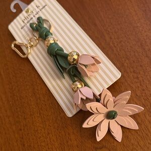 Piper K Pink and Green Flower Keychain/Bag Charm-NWT